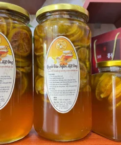 chanh đào ngâm mật ong